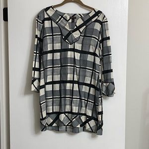 EUC•Dana Buchman Tunic Black/White